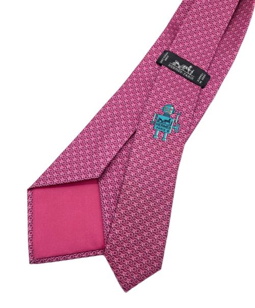 HERMES（エルメス）HERMES (エルメス) 総柄シルクネクタイ ピンク サイズ:　の古着・服飾アイテム