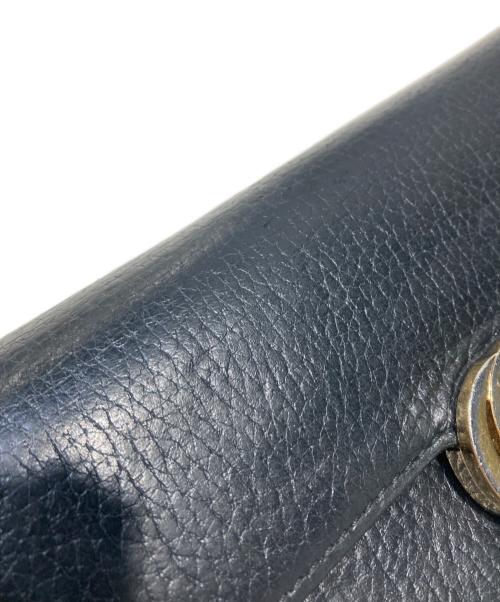GUCCI（グッチ）GUCCI (グッチ) GGインターロッキングロングウォレット ブラックの古着・服飾アイテム