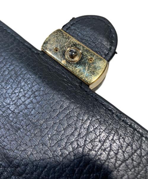 GUCCI（グッチ）GUCCI (グッチ) GGインターロッキングロングウォレット ブラックの古着・服飾アイテム