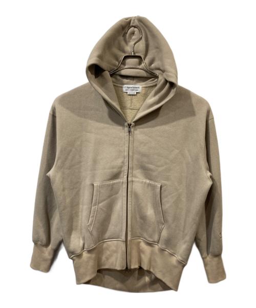 L'appartement（アパルトモン）L'appartement (アパルトモン) Americana (アメリカーナ) AMERICANA WIDE FULLZIP HOODIE ベージュ サイズ:ＦＲＥＥの古着・服飾アイテム