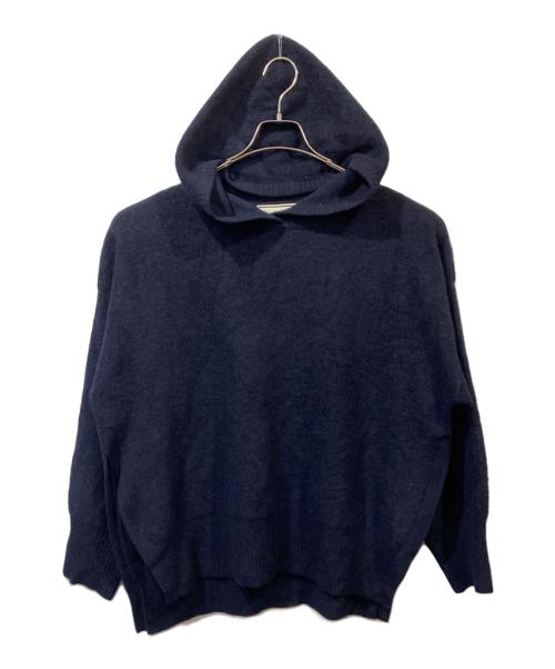 ADORE（アドーア）ADORE (アドーア) ウールパイルリバーシブルニットフーディ ネイビー サイズ:38の古着・服飾アイテム