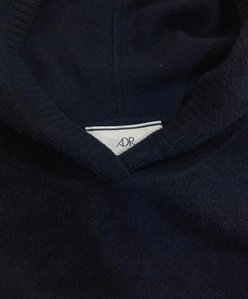 ADORE（アドーア）ADORE (アドーア) ウールパイルリバーシブルニットフーディ ネイビー サイズ:38の古着・服飾アイテム