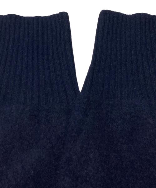 ADORE（アドーア）ADORE (アドーア) ウールパイルリバーシブルニットフーディ ネイビー サイズ:38の古着・服飾アイテム