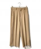 L'appartementアパルトモン）の古着「Double cloth Tuck Pants」｜ベージュ