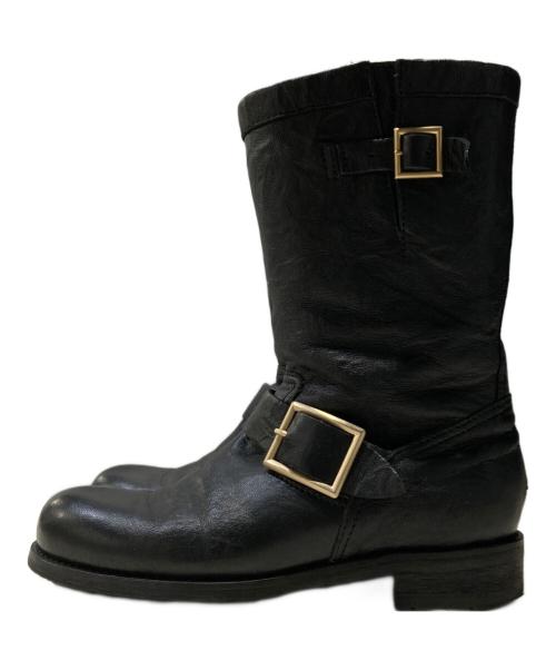 JIMMY CHOO（ジミーチュウ）JIMMY CHOO (ジミーチュウ) エンジニアブーツ ブラック サイズ:37の古着・服飾アイテム
