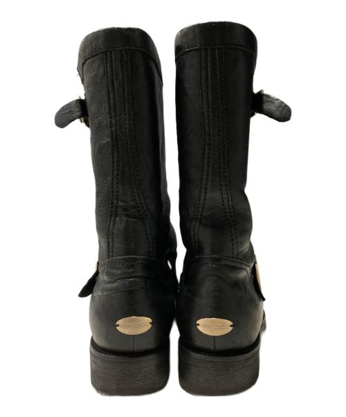 JIMMY CHOO（ジミーチュウ）JIMMY CHOO (ジミーチュウ) エンジニアブーツ ブラック サイズ:37の古着・服飾アイテム
