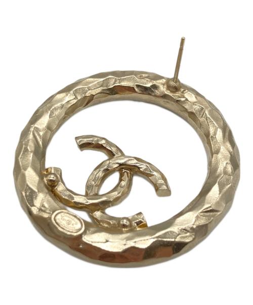 CHANEL（シャネル）CHANEL (シャネル) ラインストーンココマークピアス ゴールドの古着・服飾アイテム