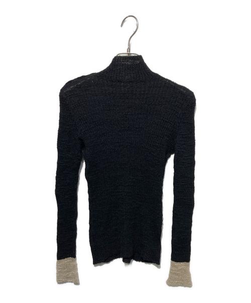 CHANEL（シャネル）CHANEL (シャネル) 金ボタンハイネックリブニット ブラック サイズ:38の古着・服飾アイテム