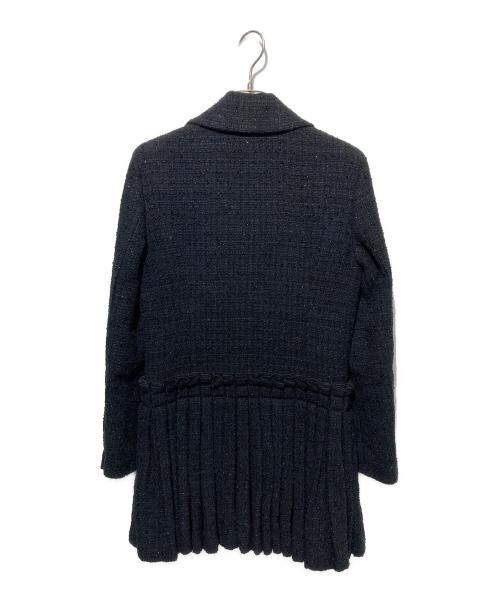 CHANEL（シャネル）CHANEL (シャネル) ツイードダブルコート ブラック サイズ:38の古着・服飾アイテム