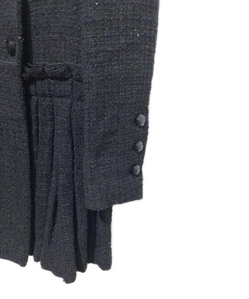 CHANEL（シャネル）CHANEL (シャネル) ツイードダブルコート ブラック サイズ:38の古着・服飾アイテム
