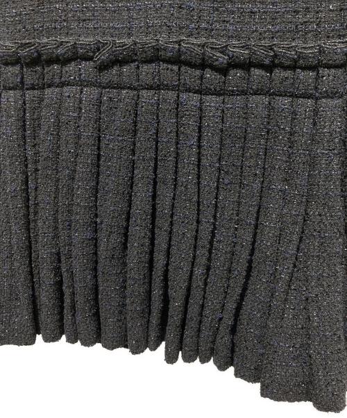 CHANEL（シャネル）CHANEL (シャネル) ツイードダブルコート ブラック サイズ:38の古着・服飾アイテム