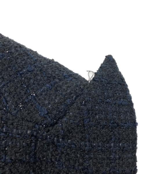 CHANEL（シャネル）CHANEL (シャネル) ツイードダブルコート ブラック サイズ:38の古着・服飾アイテム