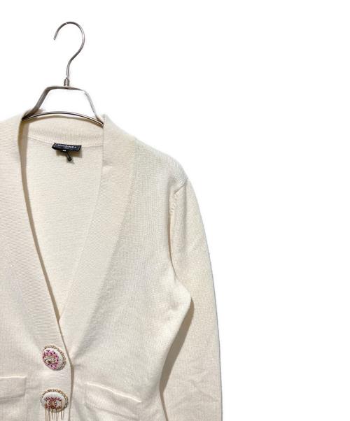 CHANEL（シャネル）CHANEL (シャネル) ココマークボタンカシミヤカーディガン アイボリー サイズ:36の古着・服飾アイテム