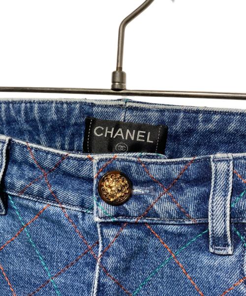 CHANEL（シャネル）CHANEL (シャネル) サイドジップステッチデニムパンツ インディゴ サイズ:36の古着・服飾アイテム
