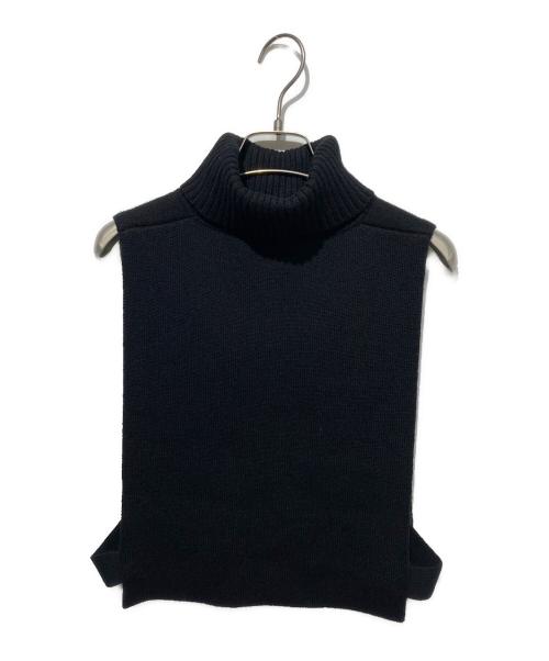 CHANEL（シャネル）CHANEL (シャネル) ココマークボタンカシミヤタートルニットベスト ブラック サイズ:Mの古着・服飾アイテム