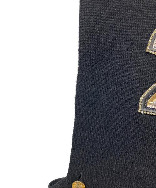 CHANEL（シャネル）CHANEL (シャネル) ココマークボタンカシミヤタートルニットベスト ブラック サイズ:Mの古着・服飾アイテム