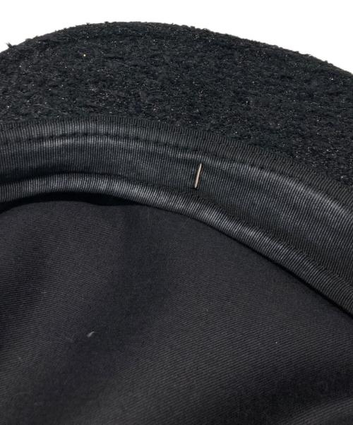 CHANEL（シャネル）CHANEL (シャネル) ココマークツイードキャスケット ブラック サイズ:Mの古着・服飾アイテム