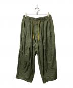 is-nessイズネス）の古着「BALLOON EZ PANTS」｜カーキ