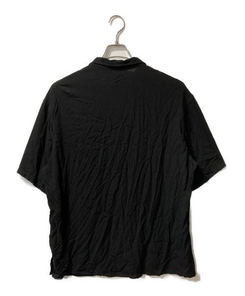 TOWN CRAFT（タウンクラフト）TOWN CRAFT (タウンクラフト) レーヨンオープンカラーシャツ ブラック サイズ:Lの古着・服飾アイテム
