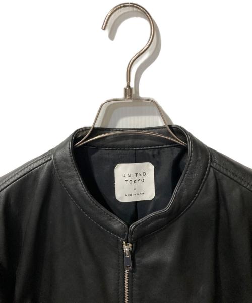 UNITED TOKYO（ユナイテッドトーキョー）UNITED TOKYO (ユナイテッドトーキョー) ラムレザージャケット ブラック サイズ:SIZE3の古着・服飾アイテム
