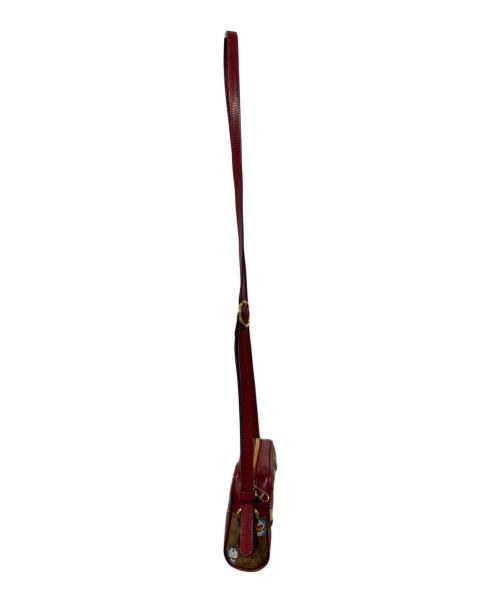 GUCCI（グッチ）GUCCI (グッチ) ドラえもん (ドラエモン) GGスプリーム ショルダーバッグ ブラウン×レッドの古着・服飾アイテム