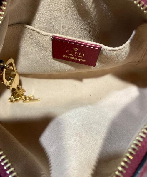 GUCCI（グッチ）GUCCI (グッチ) ドラえもん (ドラエモン) GGスプリーム ショルダーバッグ ブラウン×レッドの古着・服飾アイテム