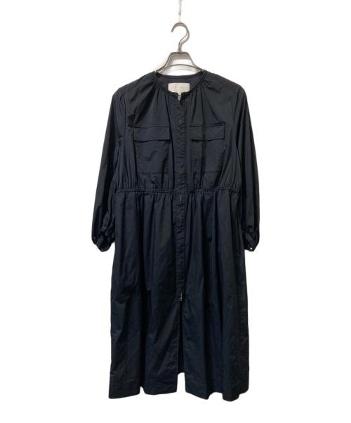BALLSEY（ボールジィ）BALLSEY (ボールジィ) ライトタフタ ジップアップロングコート ブラック サイズ:36 未使用品の古着・服飾アイテム