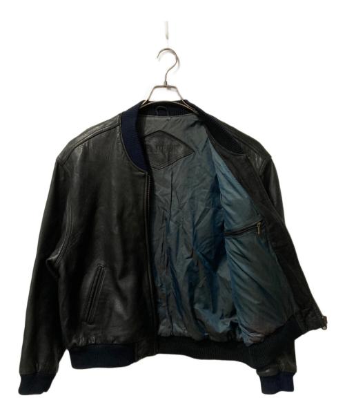 TRAPPER（トラッパー）TRAPPER (トラッパー) レザーブルゾン ブラック サイズ:不明の古着・服飾アイテム