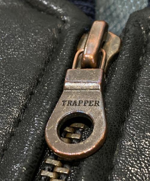 TRAPPER（トラッパー）TRAPPER (トラッパー) レザーブルゾン ブラック サイズ:不明の古着・服飾アイテム