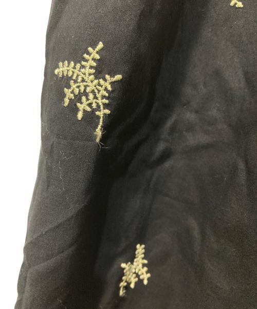 ne quittez pas（ヌキテパ）ne quittez pas (ヌキテパ) Cotton Voile Dot Leaf Embroidery Gather Pants ブラック サイズ:Sの古着・服飾アイテム