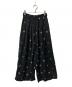 ne quittez pas（ヌキテパ）の古着「Cotton Voile Dot Leaf Embroidery Gather Pants」｜ブラック