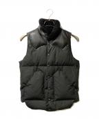RockyMountainFeatherBed×BEAUTY&YOUTHロッキーマウンテンフェザーベッド×ビューティーアンドユース）の古着「レザーヨークダウンベスト」｜ブラック