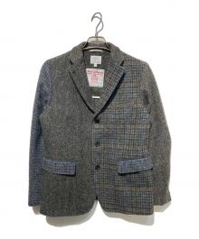 BEAUTY&YOUTH×Harris Tweed（ビューティーアンドユース×ハリスツイード）の古着「3Bツイードジャケット」｜グレー