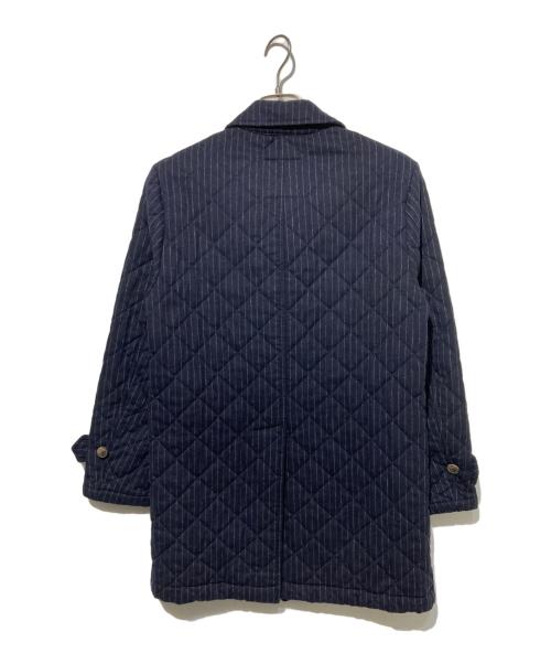 LAVENHAM（ラベンハム）LAVENHAM (ラベンハム) ストライプキルティングコート ネイビー サイズ:Sの古着・服飾アイテム