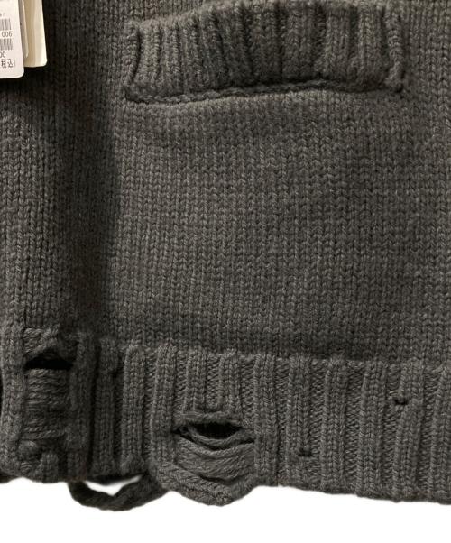 L'appartement（アパルトモン）L'appartement (アパルトモン) Damage Knit Cardigan グレー サイズ:free 未使用品の古着・服飾アイテム