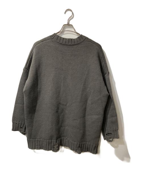 L'appartement（アパルトモン）L'appartement (アパルトモン) Damage Knit Cardigan グレー サイズ:free 未使用品の古着・服飾アイテム