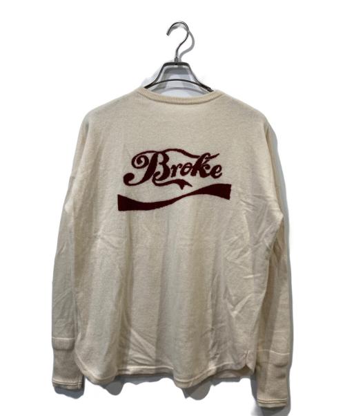 GOOD GRIEF!（グッドグリーフ）GOOD GRIEF! (グッドグリーフ) Cashmere Logo Knit P/O アイボリー サイズ:ＦＲＥＥの古着・服飾アイテム