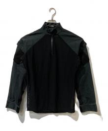 OLLY SHINDER（オリーシンダー）の古着「ZIPPER HYBRID SHIRT」｜ブラック