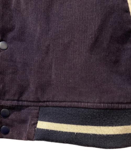 stussy（ステューシー）stussy (ステューシー) SSリンクロゴコーデュロイスタジャン ネイビー サイズ:XLの古着・服飾アイテム
