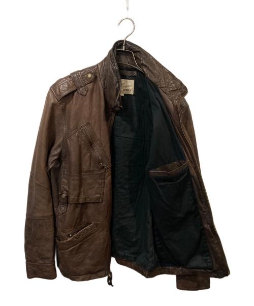 AVIREX（アヴィレックス）AVIREX (アヴィレックス) レザージャケット ブラウン サイズ:XLの古着・服飾アイテム