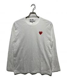 PLAY COMME des GARCONS（プレイコムデギャルソン）の古着「ハートワッペンカットソー」｜ホワイト