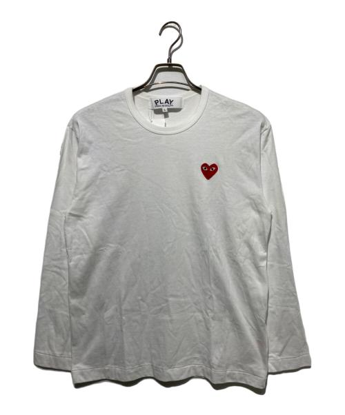 PLAY COMME des GARCONS（プレイコムデギャルソン）PLAY COMME des GARCONS (プレイコムデギャルソン) ハートワッペンカットソー ホワイト サイズ:Lの古着・服飾アイテム