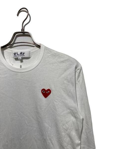 PLAY COMME des GARCONS（プレイコムデギャルソン）PLAY COMME des GARCONS (プレイコムデギャルソン) ハートワッペンカットソー ホワイト サイズ:Lの古着・服飾アイテム