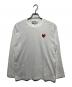 PLAY COMME des GARCONS（プレイコムデギャルソン）の古着「ハートワッペンカットソー」｜ホワイト