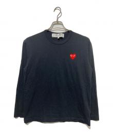 PLAY COMME des GARCONS（プレイコムデギャルソン）の古着「ハートワッペンカットソー」｜ブラック