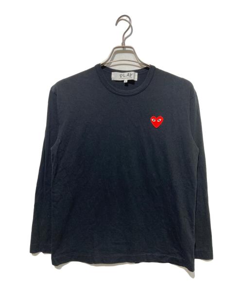 PLAY COMME des GARCONS（プレイコムデギャルソン）PLAY COMME des GARCONS (プレイコムデギャルソン) ハートワッペンカットソー ブラック サイズ:Lの古着・服飾アイテム