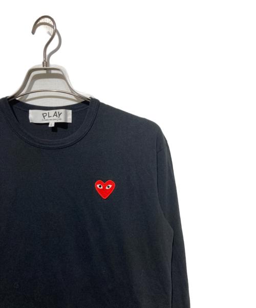 PLAY COMME des GARCONS（プレイコムデギャルソン）PLAY COMME des GARCONS (プレイコムデギャルソン) ハートワッペンカットソー ブラック サイズ:Lの古着・服飾アイテム