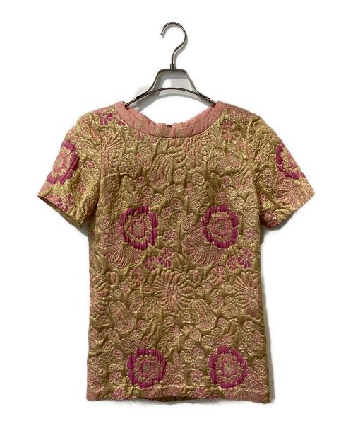 DOLCE & GABBANA（ドルチェ＆ガッバーナ）DOLCE & GABBANA (ドルチェ＆ガッバーナ) フラワージャガードドレス ピンク サイズ:SIZE 40の古着・服飾アイテム