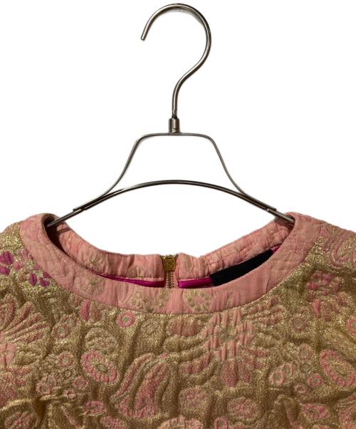 DOLCE & GABBANA（ドルチェ＆ガッバーナ）DOLCE & GABBANA (ドルチェ＆ガッバーナ) フラワージャガードドレス ピンク サイズ:SIZE 40の古着・服飾アイテム