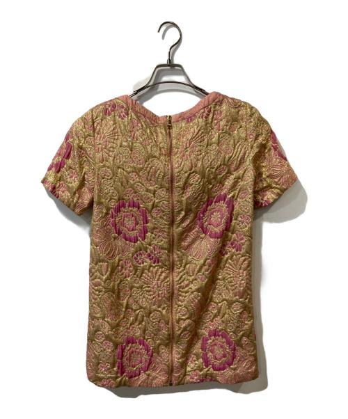 DOLCE & GABBANA（ドルチェ＆ガッバーナ）DOLCE & GABBANA (ドルチェ＆ガッバーナ) フラワージャガードドレス ピンク サイズ:SIZE 40の古着・服飾アイテム